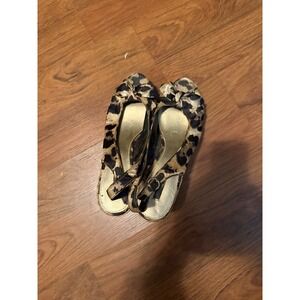 Bandolino Women's Leopard Print Slingback Espadrille Wedge Sandals